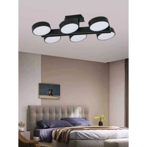 Lustra LED Neagra Azalia 6x12w Telecomanda - Img 1
