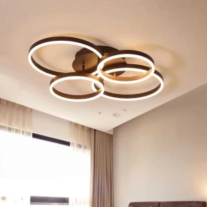 Lustra LED Ophelie Brown 132W Telecomanda - Img 2