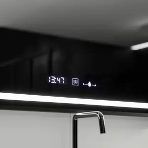 Oglinda LED Rectangulara, 100x80cm, Premium Verite Majeste Noir MotionGlow Marcello, Sistem Dezaburire, Ceas & Termometru, Dimabila - Img 4