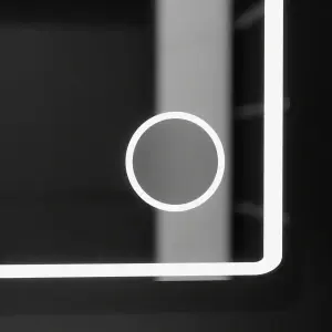 Oglinda LED Rectangulara 120x80 Premium Aura Riflesso Puro MotionGlow Marcello, Sistem Dezaburire, Termometru si Ceas, Dimabila - Img 2