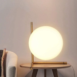 Veioza Elora Gold Glob Alb Mat E27 Max 40W - Img 2