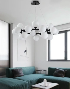 Candelabru Negru Elegant Galla, Modern, 45 de Globuri LED Albe - Img 5