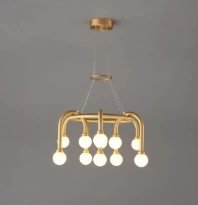 Lustra Aurie Kismet 12 Globuri Albe D660 - Img 2