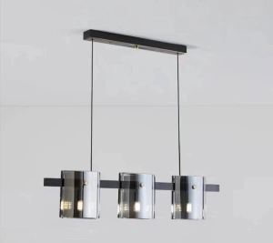Lustra Eleganta Suspendata Neagra 3 Surse Lumina