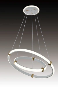 Lustra LED Alba Ceres 2 Cercuri 40cm + 60cm, Telecomandă