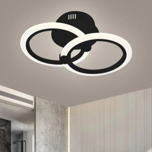 Lustra LED Beatrix Brown 2 Cercuri Echivalent 120W - Img 2