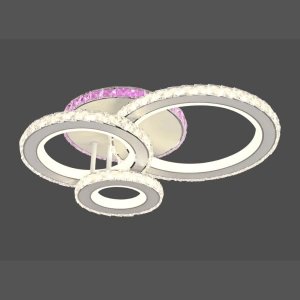 Lustra LED Cristal Aria Oțel inoxidabil Telecomanda 77W - Img 3