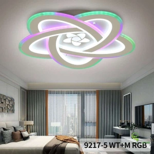 Lustra LED Digitala 121W, Smart cu Telecomanda Wifi, Lumina Reglabila