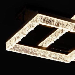 Lustra Led Neagra Alindra 3 Patrate D550 57×2W - Img 2
