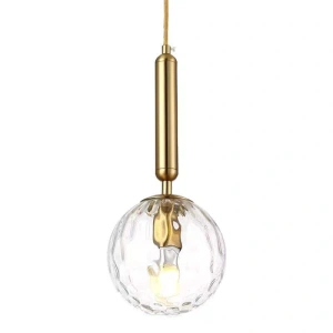 Lustra Pe Cablu E27 cu Glob Transparent Sticla