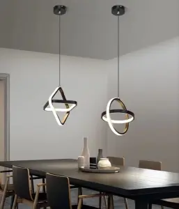 Lustra Suspendata Elysia Black Led 26W