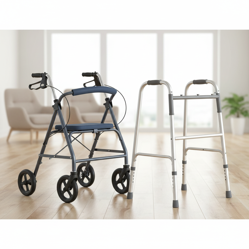 Cadru de mers: Când să alegi un model cu roți și când unul fix pentru siguranța seniorului?