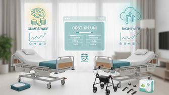 Închiriere sau Cumpărare Pat Medical? Analiză de cost pe 12 luni de îngrijire acasă in 2026