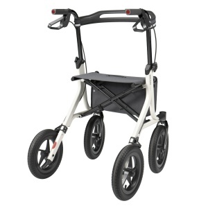 Rolator cu 4 roți pneumatice Kid-Man MEGO, pliabil, scaun și spătar, reglabil inaltime, max 135 kg - Img 3