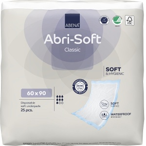 Aleze pentru protecție pat Abri Soft Clasic 2200 ml - 60 x 90 cm - 25 bucăți - Abena