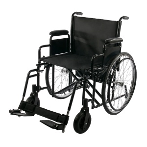 Fotoliu rulant pentru persoane cu greutate mare – max. 180 kg, cadru solid, pliabil, SteelMan XL
