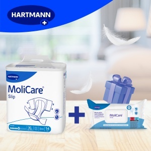 Molicare Slip - scutece adulți + Gratuit Șervețele umede Hartmann - Img 4