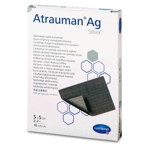 Pansament Atrauman cu Argint Hartmann, dimensiune 5x5 cm