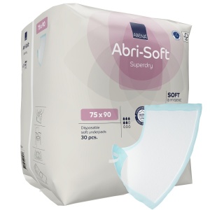 Aleze pentru protecție pat Abri Soft Superdry 1800 ml, 75 x 90 cm, 30 bucăți - Abena - Img 2