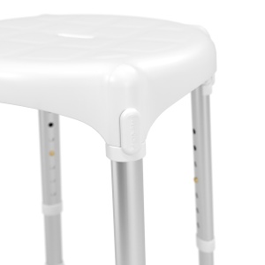 Scaun de duș rotund pentru persoane cu mobilitate redusă, reglabil, aluminiu, max 170 kg - Img 3