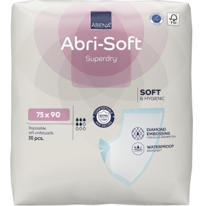 Aleze pentru protecție pat Abri Soft Superdry 1800 ml, 75 x 90 cm, 30 bucăți - Abena