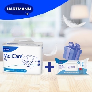 Molicare Slip - scutece adulți + Gratuit Șervețele umede Hartmann - Img 2
