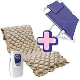 Pachet Saltea Antiescare Medicala profesionala, compresor silentios, max. 135 kg + Cadru sustinere Spate