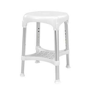 Scaun de duș rotund pentru persoane cu mobilitate redusă, reglabil, aluminiu, max 170 kg - Img 4