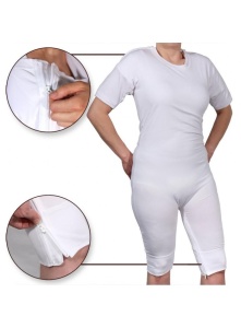 Costum pentru fixarea scutecelor - Bodystocking ABENA, cu fermoar
