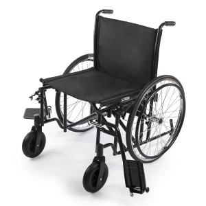 Fotoliu rulant pentru persoane cu greutate mare – max. 180 kg, cadru solid, pliabil, SteelMan XL - Img 3