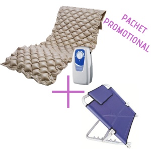 Pachet Saltea Antiescare Medicala profesionala, compresor silentios, max. 135 kg + Cadru sustinere Spate - Img 2