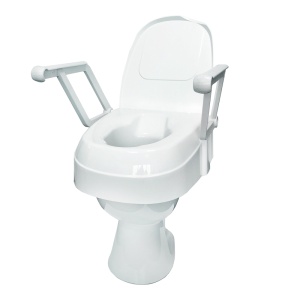 Înălțător WC cu suport brațe Drive Medical, reglabil inaltime 8,5–15,5 cm, capac, max 120 kg