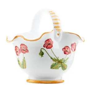 Coș de fructe din ceramică cu mâner