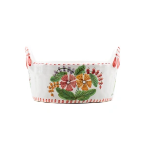 Coș de fructe din ceramică pictată manual - Img 4
