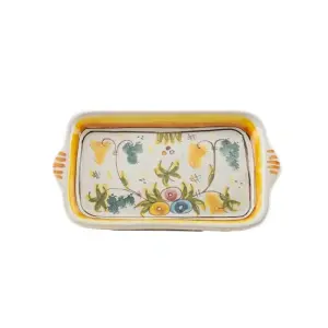 Platou ceramică pătrat pictat manual - Img 5