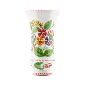 Vază hexagonală decorată manual 20 cm - Img 2