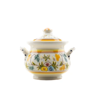 Vas parmezan din ceramică pictată manual