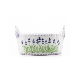 Coș de fructe din ceramică pictată manual - Img 2