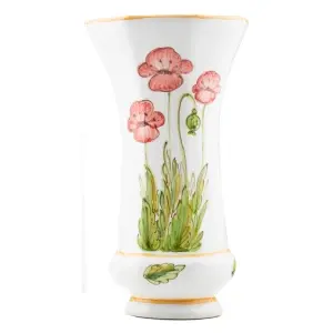 Vază hexagonală decorată manual 20 cm - Img 6