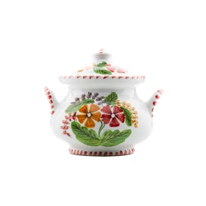 Vas parmezan din ceramică pictată manual - Img 2