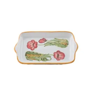 Platou ceramică pătrat pictat manual - Img 4