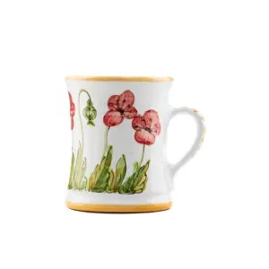 Halbă din ceramică pictată manual - Img 2