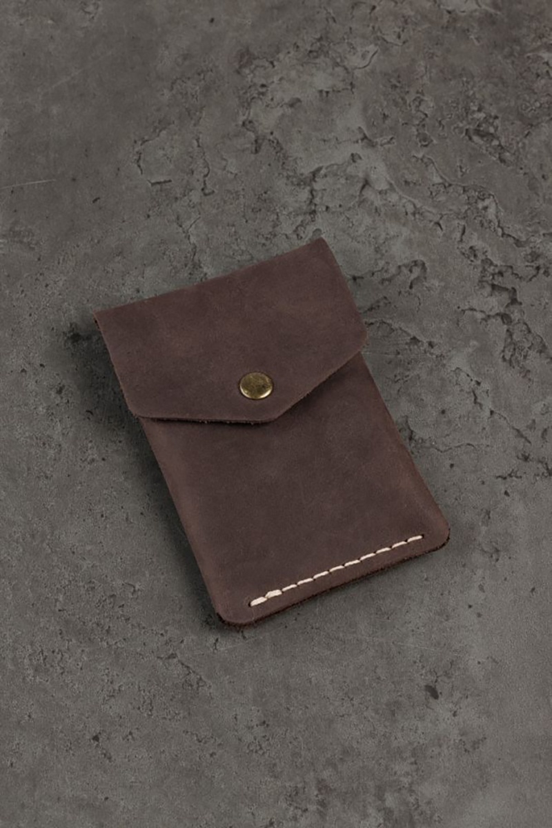 Portcard din piele naturală URBAN BAG Flip – Maro Închis
