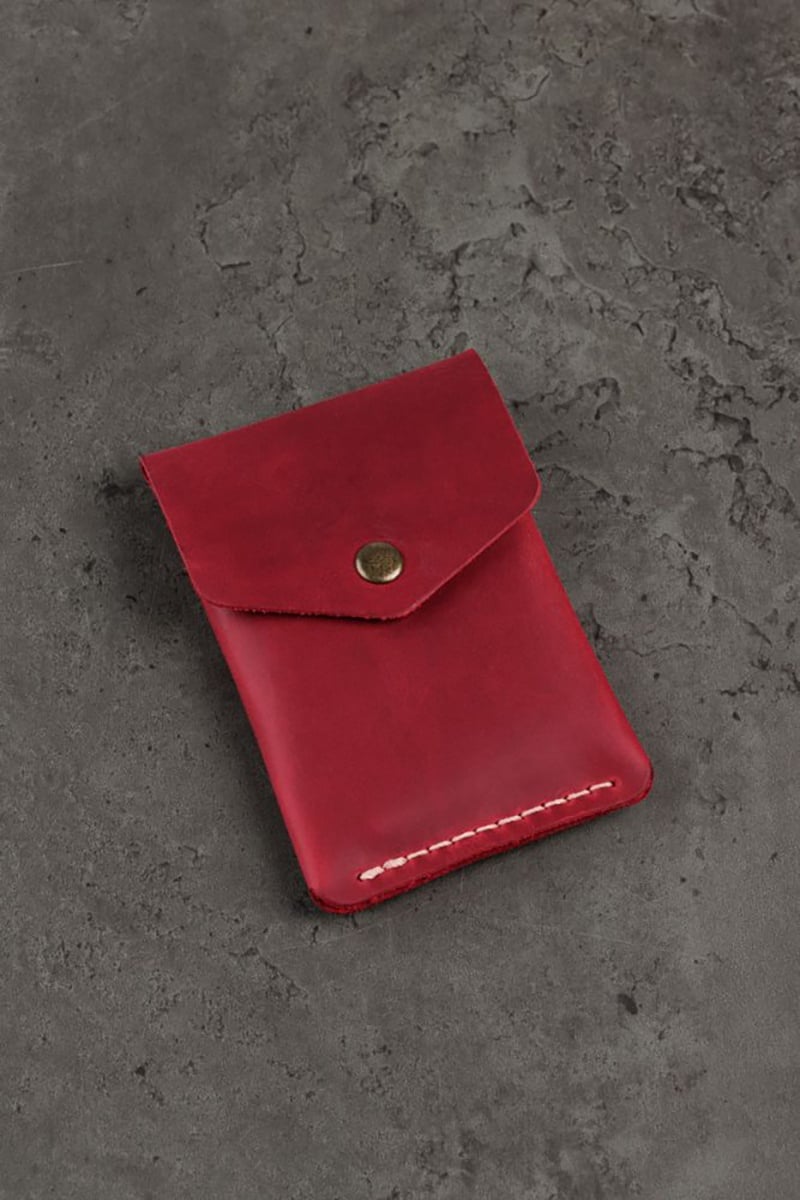 Portcard din piele naturală URBAN BAG Flip – Roșu