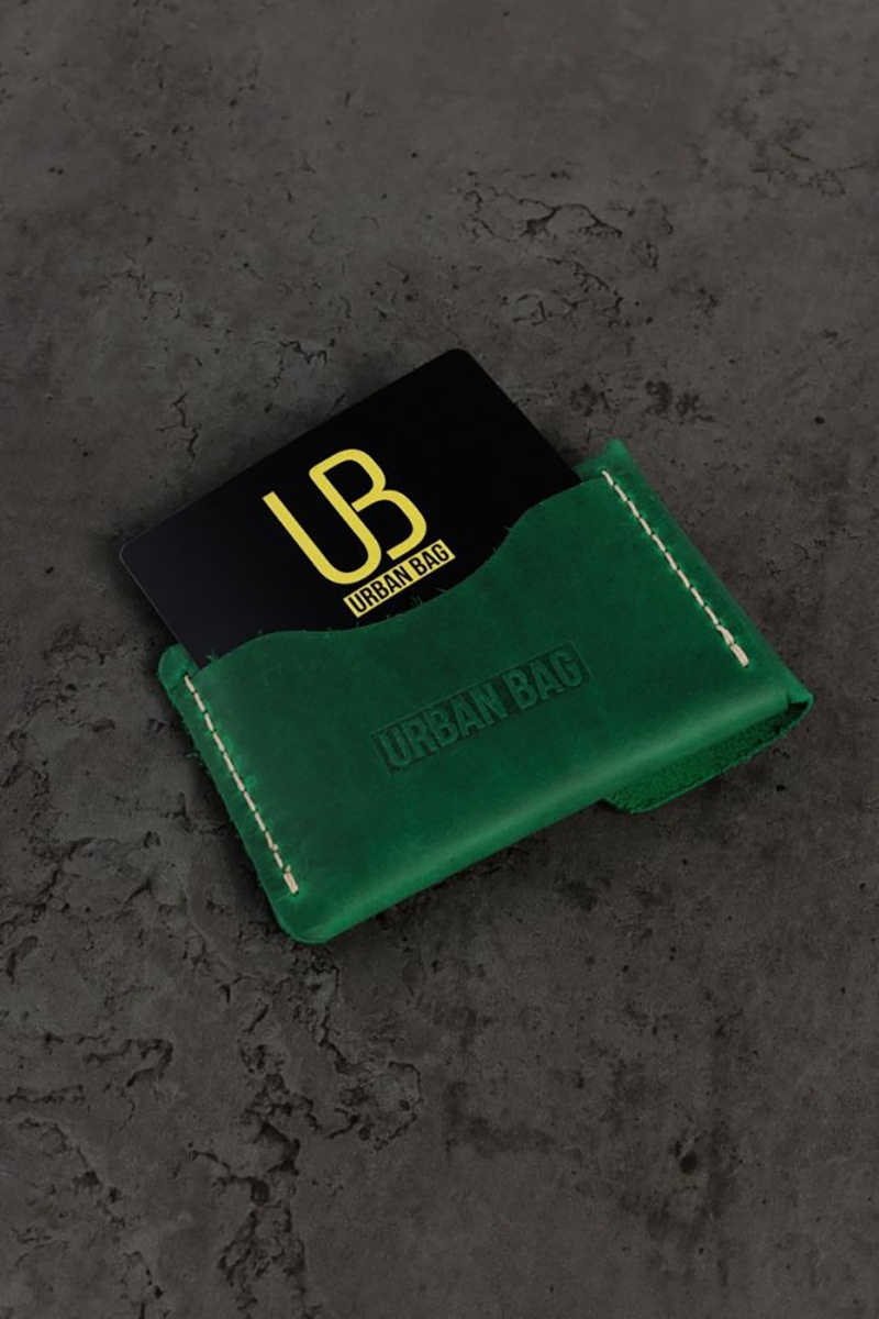 Portcard din piele naturală URBAN BAG Flip – Negru