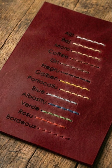 Agenda din piele naturală The Notebook PLUS by URBAN BAG dimensiune A5 - Roșu - Img 4