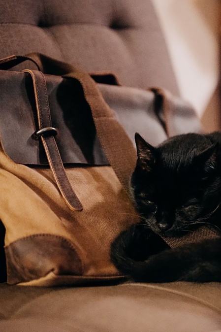 Geantă de umăr din piele naturală și material textil URBAN BAG London – Maro - Img 5