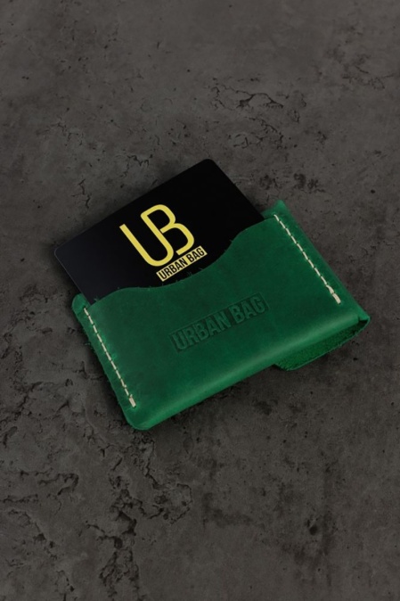 Portcard din piele naturală URBAN BAG Flip – Albastru - Img 4