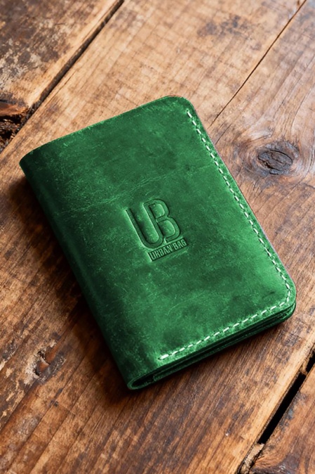Portofel handmade din piele naturală URBAN BAG Concept 1 – Verde
