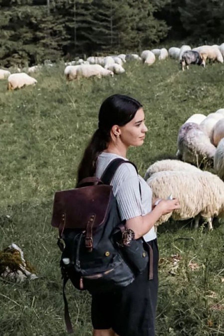 Rucsac din piele naturală și material textil cerat URBAN BAG Mantova – Verde - Img 11